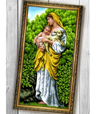 Схема вишивки бісером (хрестиком) «Марія з дитям (3060088)» Схема вишивки бісером (хрестиком) «Марія з дитям (3060088)»