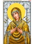 Схема для вишивки бісером (нитками) Божа Матір Семистрільна (3085)