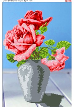 Схема вишивки бісером (нитками) Червоні троянди (3089)
