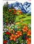 Схема для вишивки бісером (нитками) Село в горах (3096)