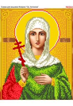 Схема вишивки бісером (хрестиком) «Антоніна (344)» Схема вишивки бісером (хрестиком) «Антоніна (344)»