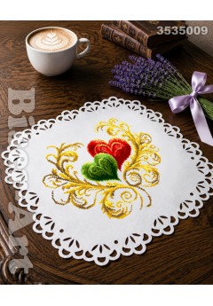 Серветка з перфорованим мереживом для вишивки (3535009)