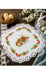 Пасхальна серветка з перфорованим мереживом (3535029)