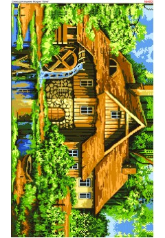 Схема вишивки бісером (хрестиком) Будинок у лісі (4007)