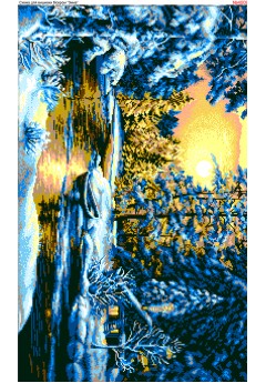 Схема вишивки бісером (хрестиком) Зима (4009)