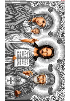 Схема вишивки бісером (хрестиком) Іконостас (срібний) (4019)