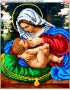 Схема вишивки бісером (хрестиком) Мадонна з немовлям Годувальниця (439)