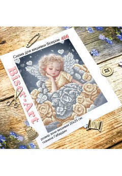Схема для вишивки бісером (нитками) Янголятко (466)