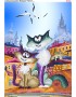 Схема вишивки бісером (хрестиком) «Закохані котики (502)»