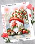 Схема вишивки бісером (нитками) Гном з полуницею (513)