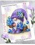 Схема вишивки бісером (нитками) Гном з чорницею (514)