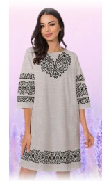 Плаття, льон беж (6004-05)