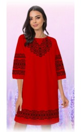 Плаття, червоний габардин (6004-07) Плаття, червоний габардин (6004-07)