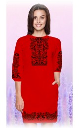 Плаття, червоний габардин (60109-07) Плаття, червоний габардин (60109-07)