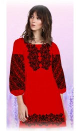 Плаття, червоний габардин (60111-07) Плаття, червоний габардин (60111-07)