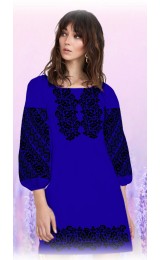 Плаття, синій габардин (60111-10)