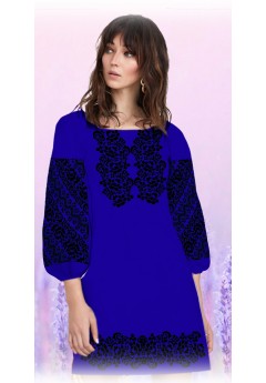 Плаття, синій габардин (60111-10)