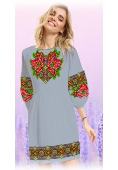 Плаття, сірий габардин (60114-15)