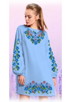 Плаття, блакитний габардин (60116-11)