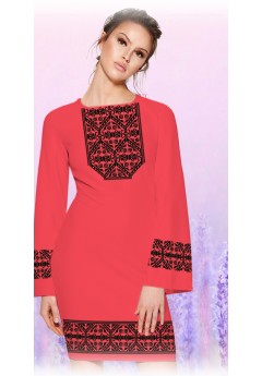 Плаття, кораловий габардин (60117-13)