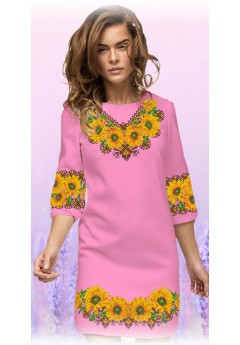 Плаття, рожевий габардин (6023-08)