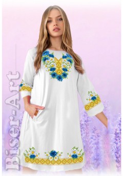 Плаття, льон білий (6024-02) Плаття, льон білий (6024-02)