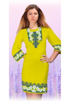 Плаття, жовтий габардин (6029-04)