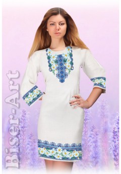 Плаття, льон білий (6029-02) Плаття, льон білий (6029-02)