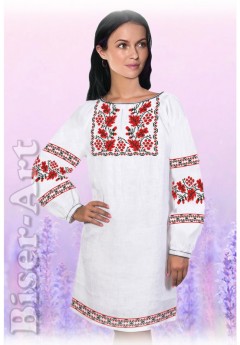 Плаття, льон білий (6030-02) Плаття, льон білий (6030-02)