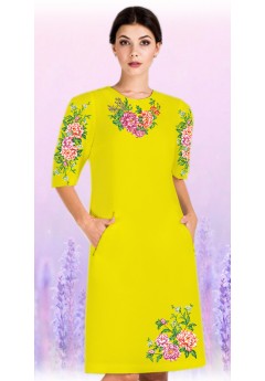 Плаття, жовтий габардин (6038-04)