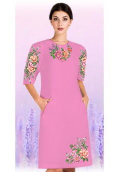 Плаття, рожевий габардин (6038-08)
