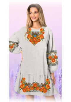 Плаття, льон беж (6049-05)