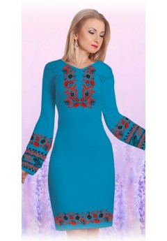 Плаття, смарагдовий габардин (6054-12)