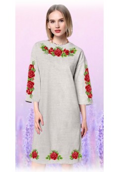 Плаття, льон беж (6055-05)