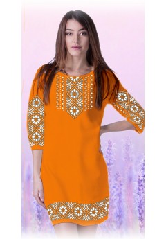 Плаття, оранжевий габардин (6063-16)