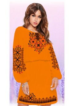 Плаття, оранжевий габардин (6065-16)