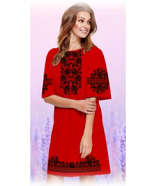 Плаття, червоний габардин (6066-07) Плаття, червоний габардин (6066-07)