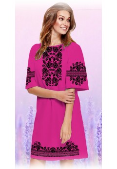 Плаття, малиновий габардин (6066-09)