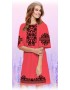 Плаття, кораловий габардин (6066-13)