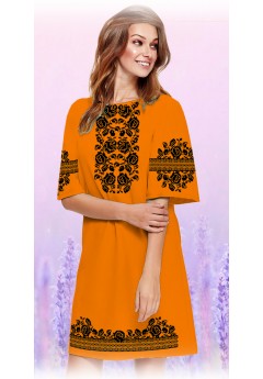 Плаття, оранжевий габардин (6066-16)