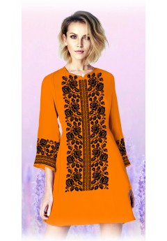 Плаття, оранжевий габардин (6067-16)