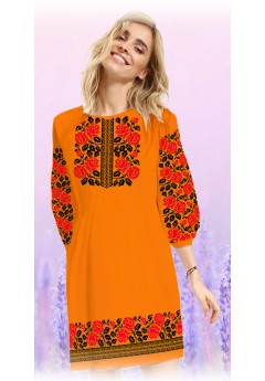 Плаття, оранжевий габардин (6068-16)