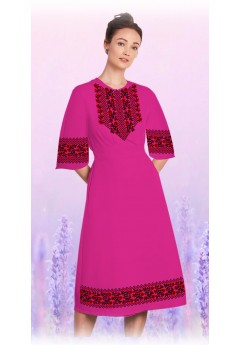 Плаття, малиновий габардин (6071-09)