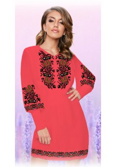 Плаття, кораловий габардин (6084-13)