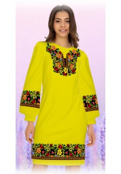 Плаття, жовтий габардин (6088-04)