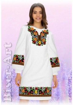 Плаття, льон білий (6088-02) Плаття, льон білий (6088-02)