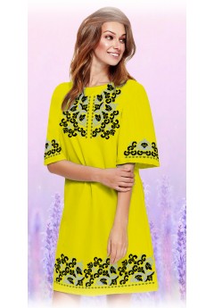 Плаття, жовтий габардин (6091-04)