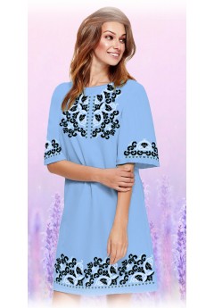 Плаття, блакитний габардин (6091-11)