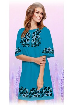 Плаття, смарагдовий габардин (6091-12)