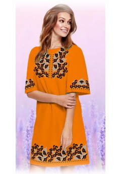 Плаття, оранжевий габардин (6091-16)